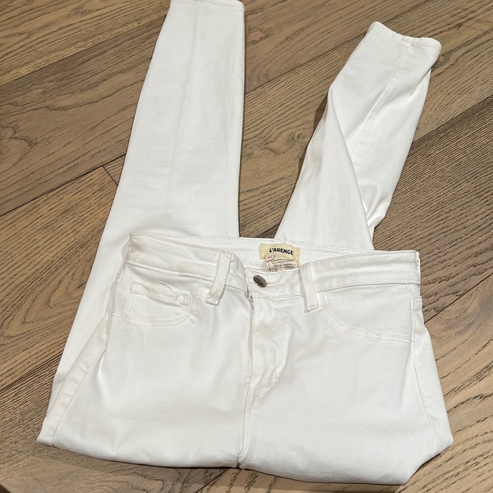 Lagence white jeans size 37 straight leg